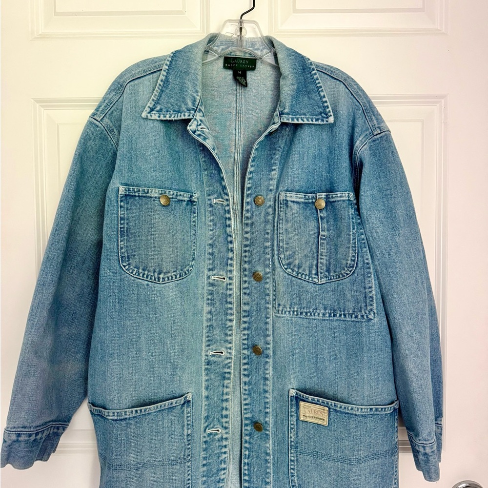 Ralph Lauren Light Blue Denim Chore Coat Jacket
